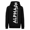 Bluza męska Alpha Industries z nadrukiem na plecach czarna Podgląd zdjęcia produktu 1