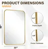 30'' x 48''Badezimmerspiegel mit Aluminiumrahmen zur Produktbild-Vorschau 2