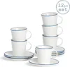 Nicola Spring 12 Stück Country Farmhouse Weiß Espresso Produktbild-Vorschau 1