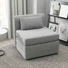 HOMCOM Bodensessel 2-in-1 Klappbar Schlafsofa mit Kordoptik Produktbild-Vorschau 2