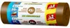 A roll of brown garbage bags with colorful labels. Podgląd zdjęcia produktu