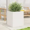 vidaXL Pflanzkübel Weiß 40x40x46 cm Massivholz Kiefer Produktbild-Vorschau 3