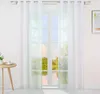 Gardinen Vorhänge Voile Gardine Transparent Dekoschal Uni Produktbild-Vorschau 1