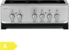 A close-up of the control panel and hob of an electric cooker. Produktbild-Vorschau