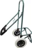 A gray folding trolley with black handles and white wheels, shown against a white background. Produktbild-Vorschau