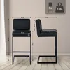 CLP Barhocker Hopewell Kunstleder Freischwinger mit Produktbild-Vorschau 2