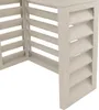A close-up view of a louvered cover for an air conditioner or heat pump, shown from a side and front angle. Anteprima dell’immagine prodotto