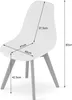 Šedá židle ATRI s dřevěnými nohami, ergonomická, do Náhled obrázku produktu 2