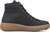 A side view of a black high-top boot with a brown sole. Produktbild-Vorschau