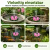 2er Set Solar Springbrunnen Schwimmender Teichbrunnen Lotus Produktbild-Vorschau 3