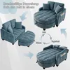 Divano letto 2 in 1 con pouf contenitore, divano Anteprima dell’immagine prodotto 3