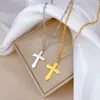 Damenhalskette mit Kreuzanhänger, Gold Produktbild-Vorschau 2