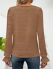 ASKSA Damen Langarm T-Shirt Gestreifte Quadratischer Produktbild-Vorschau 5