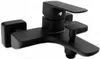 A black cubic bathtub faucet is shown against a white background. Produktbild-Vorschau