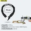 BALOU Fahrrad Kettenschloss ET555, Größe:75 cm Produktbild-Vorschau 2