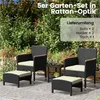 Yaheetech 5er Gartenmöbel Set, aus Rattan, inkl. 2 Produktbild-Vorschau 5