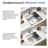 ANW HOME Nerezový dřez pod pracovní desku 44x44 cm, 1 mísa, Náhled obrázku produktu 5