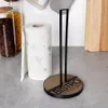 Kuchynský stojan na papierové utierky z čierneho kovu a MDF Náhľad obrázku produktu 4