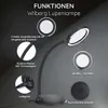 Lupenlampe LED mit Standfuß - LED Lupenleuchte - Tischlupe Produktbild-Vorschau 5