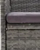 vidaXL Garten-Essstühle 4 Stk. Poly Rattan Grau Produktbild-Vorschau 5