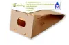 A cardboard vacuum cleaner bag with a circular opening on a white background, with a marketing overlay. Produktbild-Vorschau