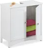 Mueble de baño bajo lavabo con puertas, de color blanco, Vista previa de la imagen del producto 8