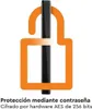 A graphic illustration of a padlock with text below. Voir les images du produit
