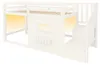 Kinder Hochbett mit Fenster, LED Leiter, Stauraum, Kiefer, Produktbild-Vorschau 12