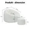 Sitzsack mit Fußhocker ideal für Wohnzimmer, Schlafzimmer Produktbild-Vorschau 4