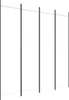 vidaXL 4-dielny paraván biely 200x200 cm látka Náhľad obrázku produktu 2