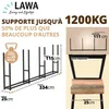 Range-bûches extérieur 335x25x115 cm métal acier galvanisé Voir les images du produit 2