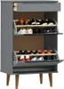 vidaXL Skriňa na topánky MOLDE Grey 59,5x35x103 cm Masívne Náhľad obrázku produktu 3