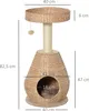 A diagram of a cat tree with dimensions indicated. Náhled obrázku produktu