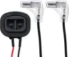 A close-up studio shot of two electrical connectors and a female socket. Produktbild-Vorschau