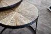 FineBuy Couchtisch 2er Set Mango Massivholz Satztisch Rund Produktbild-Vorschau 4