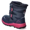 A single blue and pink Kappa winter boot for children is shown from the side and back. Produktbild-Vorschau