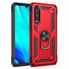 A red phone case with a built-in ring stand is shown next to a smartphone. Produktbild-Vorschau