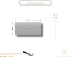 Diagram showing dimensions and specifications of a mirror. Produktbild-Vorschau
