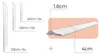 Diagram showing different sizes of white molding and a close-up of one piece with dimensions indicated. Anteprima dell’immagine prodotto