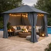 Metall Garten Pavillon Nizza 3x3m Antik Partyzelt Grau RAL Produktbild-Vorschau 6