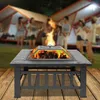 LEADZM Feuerstelle 82 x 82 x 52CM mit Grillrost & Produktbild-Vorschau 3