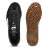 A top-down view of a pair of black Puma sneakers, showing the top of one shoe and the sole of the other. Produktbild-Vorschau