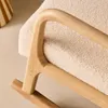 sweeek - Schaukelstuhl Holz und boucle Stoff - Lorens Produktbild-Vorschau 6