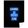 MuchoWow® Poster Spiele - Text - Spielzone - Neon - Blau Produktbild-Vorschau 1