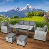 Polyrattan Garten Sitzgruppe DELIGHT-7  grau/anthrazit Produktbild-Vorschau 1