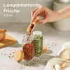 Gewürzgläser Eckig Set mit Bambusdeckel, Mit Etiketten, Produktbild-Vorschau 8