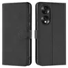 A black book-style phone case for a Honor 70 phone is shown from the front and back. Produktbild-Vorschau