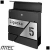 Antracytowa Skrzynka Pocztowa Modern Na Listy Z Laminatem Podgląd zdjęcia produktu 7