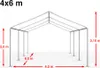 TOOLPORT Partyzelt Pavillon 4x6 m in weiß PE Plane 350 N Produktbild-Vorschau 5