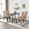 A dining set with four chairs and a table in a room. Produktbild-Vorschau